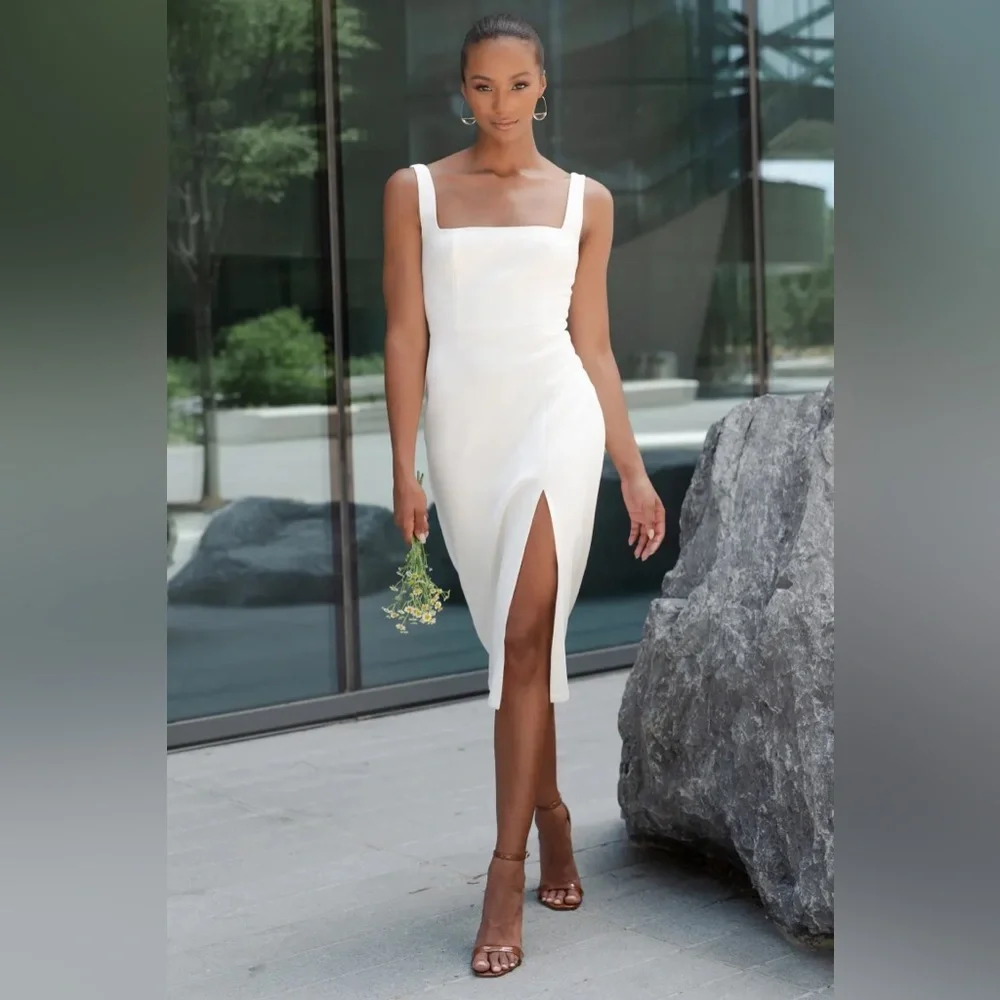 Jenny Yoo, BRAND NEW, NEVER WORN, Size Small/6, Little White Dress 🤍 - Picture 11 of 12